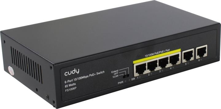 CUDY <FS1006P> 6-Port PoE+ Switch (4UTP 100Mbps PoE +  2UTP  100Mbps)