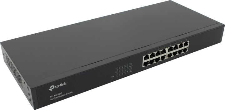 Коммутатор TP-Link TL-SG1016, 16×1GbE, неуправляемый, 1U