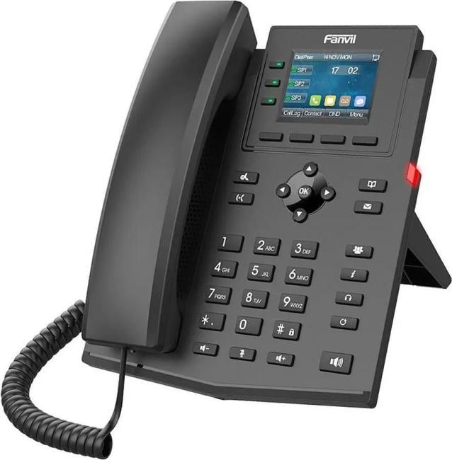 X303W Fanvil X303W 2xEthernet 10/100/1000, LCD 320x240, цветной дисплей 2,4, 6 Parties conference, 3 Line  Key, WIFI 802