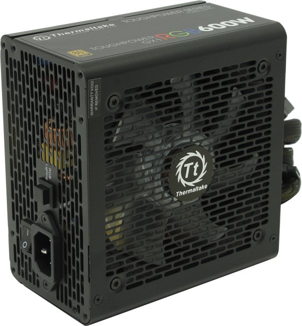 Блок питания Thermaltake ATX 600W Toughpower GX1 RGB 80+ gold (20+4pin) APFC 120mm fan color LED 8xSATA RTL [PS-TPD-0600NHFAGE-1]