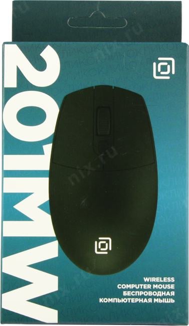 OKLICK Wireless Optical Mouse <201MW> <Black> (RTL) USB  4btn+Roll  <2070318>