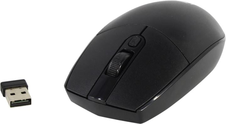 OKLICK Wireless Optical Mouse <201MW> <Black> (RTL) USB  4btn+Roll  <2070318>