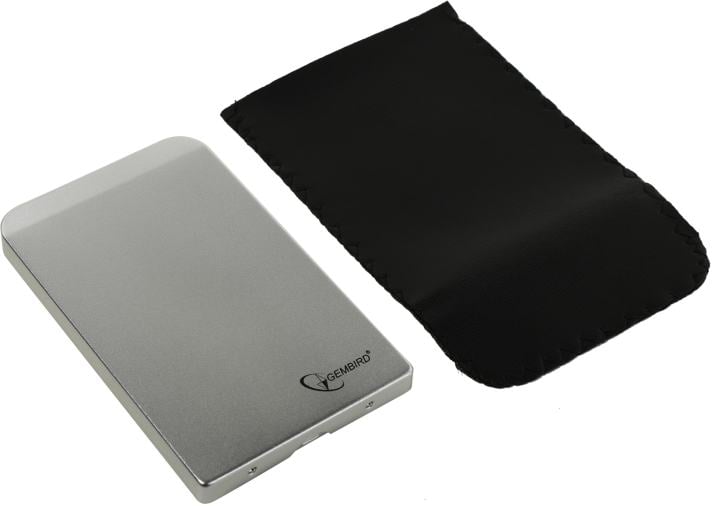 Внешний контейнер Gembird EE2-U2S-41-S, USB 2.0→SATA 2.5", алюминий
