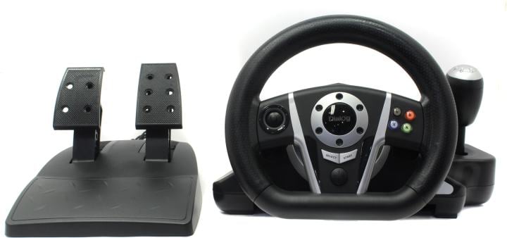 Руль Dialog GW-135VR, с педалями и рычагом КПП, USB