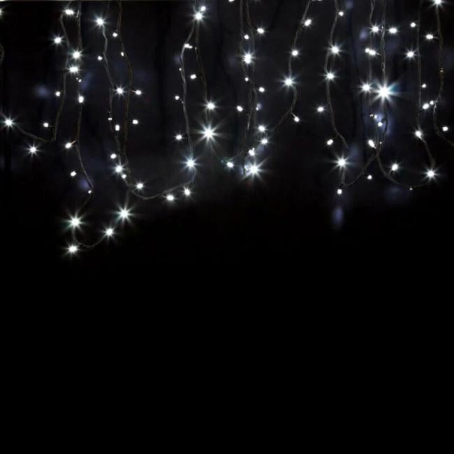 Гирлянда модульная светодиодная "Дюраплей LED" 20м 200LED бел. 13Вт 24В IP67 постоян. свечение провод каучук черн. Neon-Night 315-515