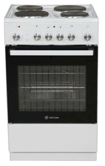 Плита De Luxe 5004.16э-013, электрическая, 4 конфорки, духовка 46 л