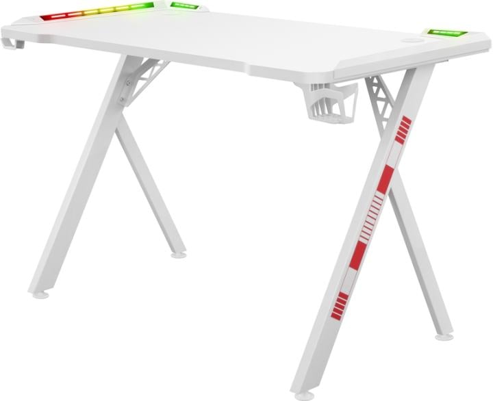 Игровой компьютерный стол Infinity RGB,подвес круж+гарн.,бел,120 DEFENDER