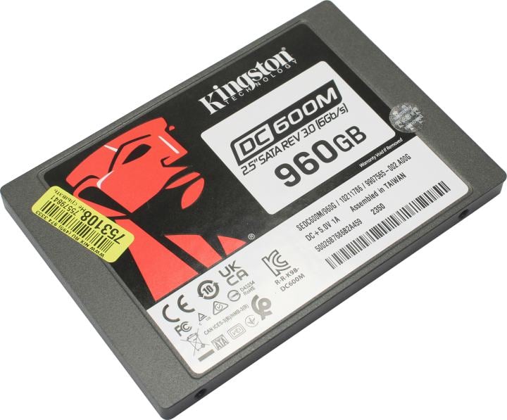 SSD Kingston SEDC600M/960G, 960ГБ, 2.5", SATA III, Enterprise