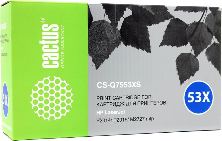 Картридж Cactus CS-Q7553X(S)  для  HP  LJ  P2015/2014 P2727mfp