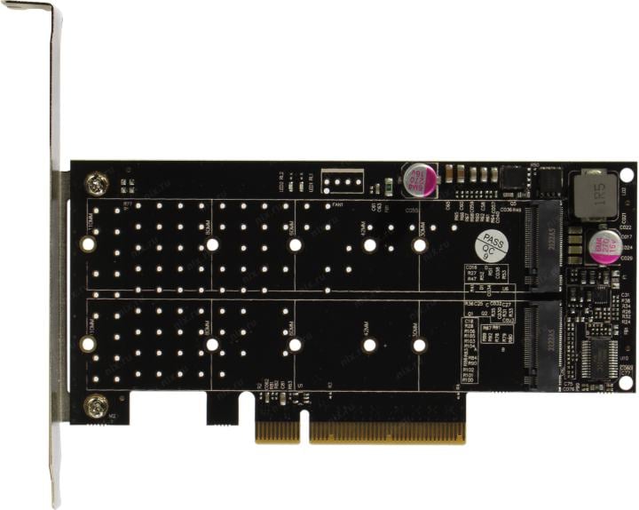 Переходник Orient C303E2, PCIe x8 -> 2×M.2 NVMe