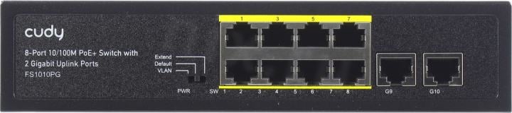CUDY <FS1010PG> 8-Port PoE+ Switch (8UTP 100Mbps PoE  + 2UTP 1000Mbps)