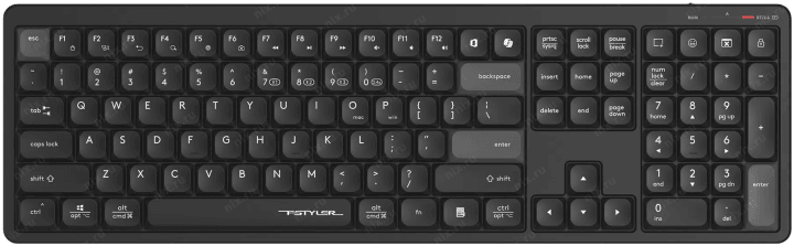 Клавиатура A4Tech Fstyler FBX55C черный USB беспроводная  BT/Radio  slim  Multimedia (FBX55C)