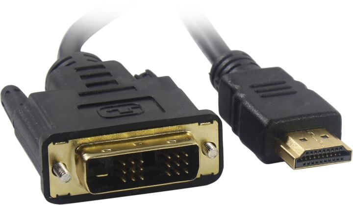 Кабель HDMI-DVI GEMBIRD/CABLEXPERT CC-HDMI-DVI-10 черный (3м, 19M/19M, single link, позол.разъемы, экран, пакет) (CC-HDMI-DVI-10)