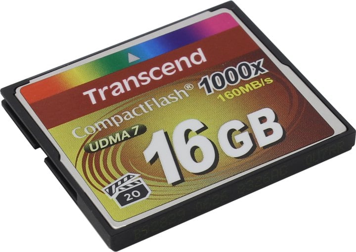 Карта памяти Transcend TS16GCF1000, CompactFlash, 16ГБ, UDMA 7