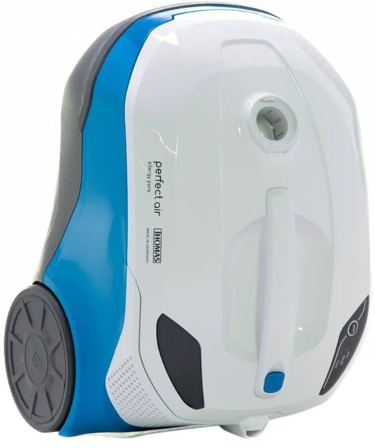 Пылесос Thomas AQUA-BOX Perfect Air Allergy Pure белый/синий, 325/1700 Вт, уборка сухая/сбор жидкости, пылесборник контейнер 2.6 л