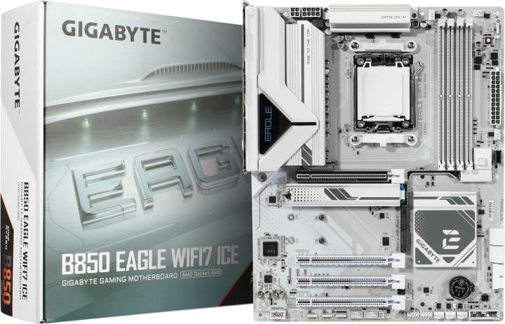 GIGABYTE B850 EAGLE WIFI7 ICE (RTL) AM5 <B850> 4xPCI-E HDMI+DP 2.5GbLAN+WiFi+BT SATA  RAID ATX 4DDR5