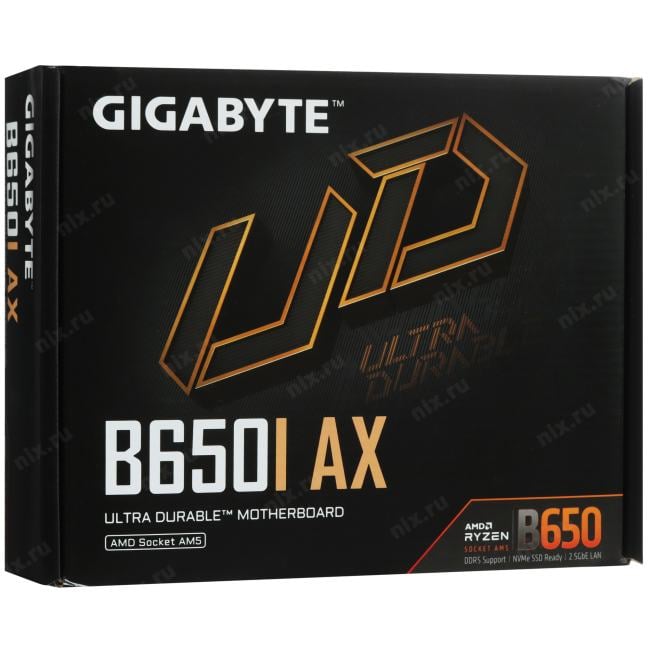 GIGABYTE B650I AX (RTL) AM5 <B650> PCI-E HDMI+DP 2.5GbLAN+WiFi  SATA  RAID  Mini-ITX 2DDR5
