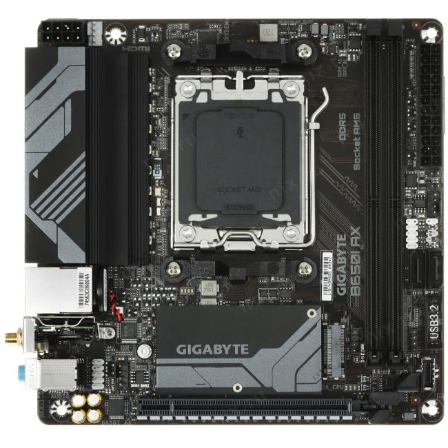 GIGABYTE B650I AX (RTL) AM5 <B650> PCI-E HDMI+DP 2.5GbLAN+WiFi  SATA  RAID  Mini-ITX 2DDR5