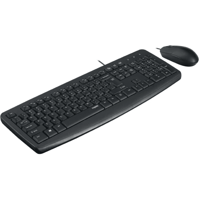 Комплект клавиатуры и мыши RAPOO NX1600, USB, черный