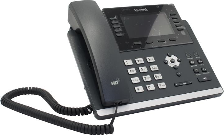 IP-телефон Yealink - SIP-T46U, 1xLAN 1 Гб/с, 1xWAN 1 Гб/с, 10 prog. keys, SIP, web interface, LCD, PoE, headphone in, console(optional), серый, SIP-T46U