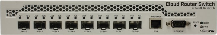 MikroTik <CRS309-1G-8S+IN> Cloud Router Switch (1UTP  1000Mbps + 8SFP+)