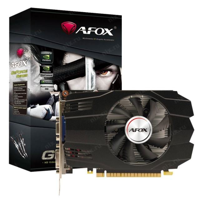 AF750TI-4096D5H5-V3 Afox Видеокарта Afox GTX750Ti 4GB GDDR5 128bit VGA  DVI  HDMI  1FAN RTL