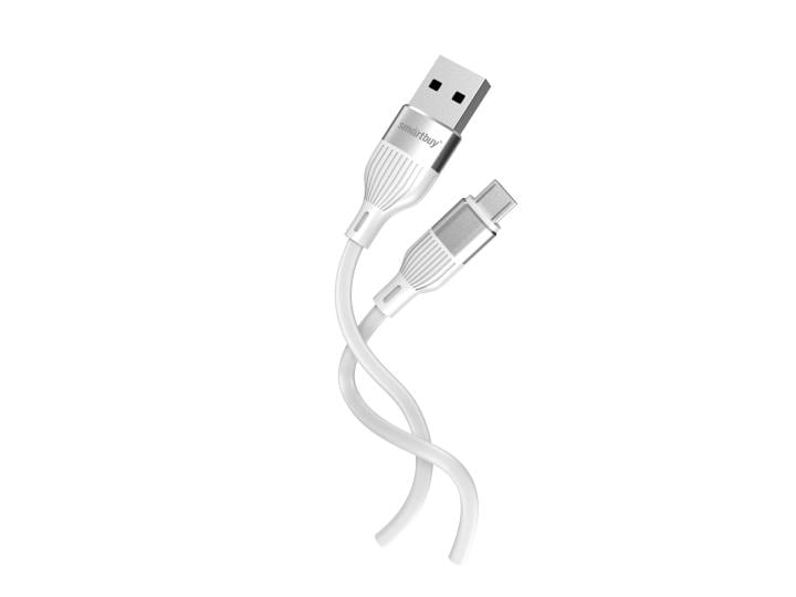 iK-12-S72w Кабель для зарядки и передачи данных S72 MicroUSB белый, 2.4 А, сил.,  1м, Smartbuy (iK-12-S72w)
