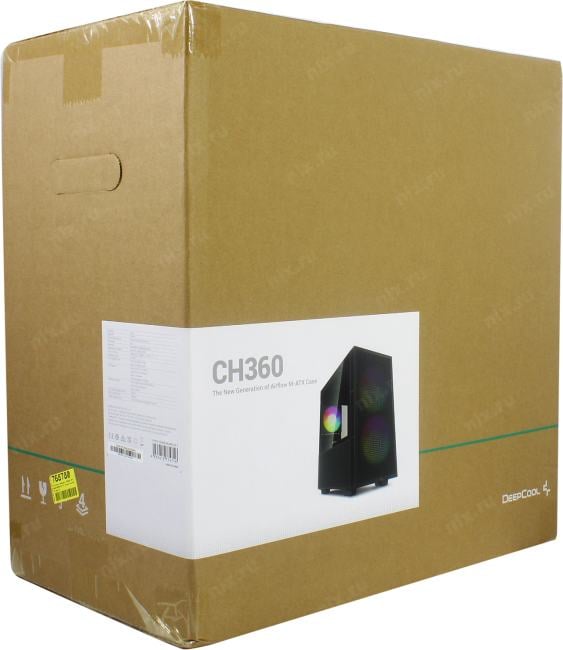 Minitower Deepcool CH360 <R-CH360-BKAPE3-G-1> Black MicroATX  без  БП