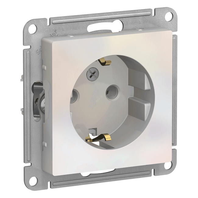 Schneider Electric ATN000443 ATLASDESIGN РОЗЕТКА с заземлением, 16А,  механизм,  ЖЕМЧУГ