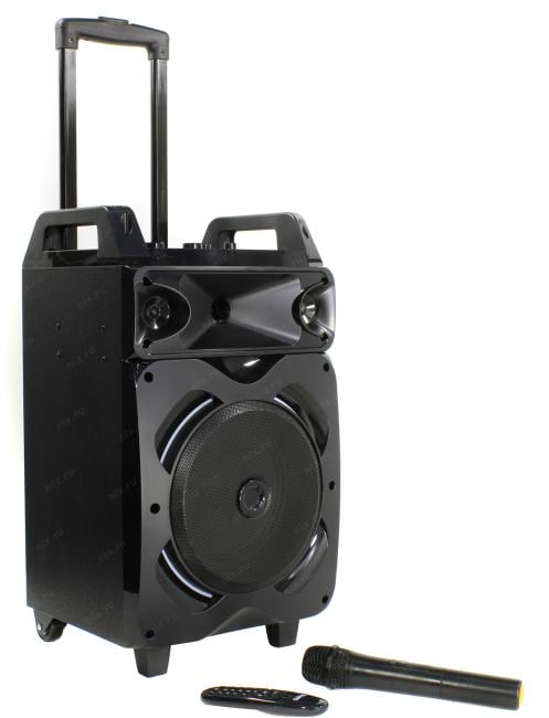 Портативная колонка Dialog Oscar AO-210, 1.0, 70 Вт (RMS), караоке с беспроводным микрофоном, Bluetooth, FM, USB, SD