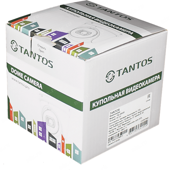 00-00122954  Камера видеонаблюдения IP Tantos TSi-Beco25FP  2.8-2.8мм  цв.  корп.:белый/черный ()