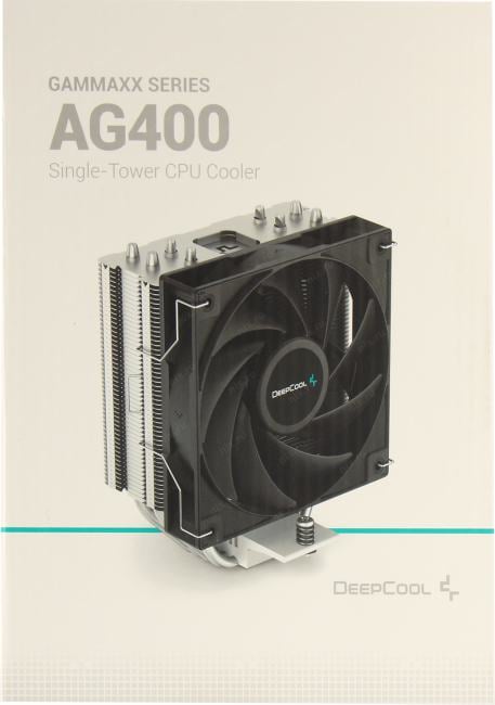 Deepcool <R-AG400-BKNNMN-G-1>  AG400 (4пин, 115x/1200/1700/AM4/AM5,31.6дБ,500-2000об/мин,Al+тепл.трубки)