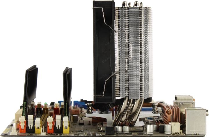 Deepcool <R-AG400-BKNNMN-G-1>  AG400 (4пин, 115x/1200/1700/AM4/AM5,31.6дБ,500-2000об/мин,Al+тепл.трубки)