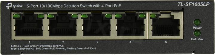 TP-LINK <TL-SF1005LP> 5-Port Desktop Switch (1UTP 100Mbps  +  4UTP  100Mbps PoE)