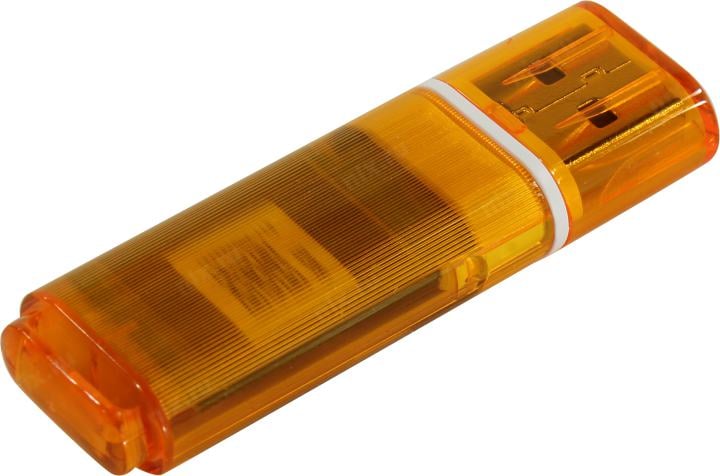 Флешка USB Smartbuy Glossy series Orange (SB64GbGS-Or), 64Gb, USB 2.0, R/W 25/15, оранжевый