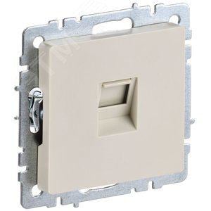 Розетка IEK BR-K10-1-K10 компьютерная СП RJ45 кат.5E BRITE  РК10-БрКр  бежевая
