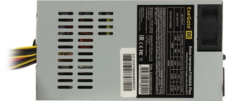 Блок питания ExeGate F400AS <EX292233RUS> 400W  FlexATX  (24+4пин)
