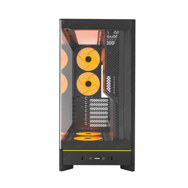 Корпус Montech HS02 PRO, ATX, 4x140mm, 2xUSB3.0, черный
