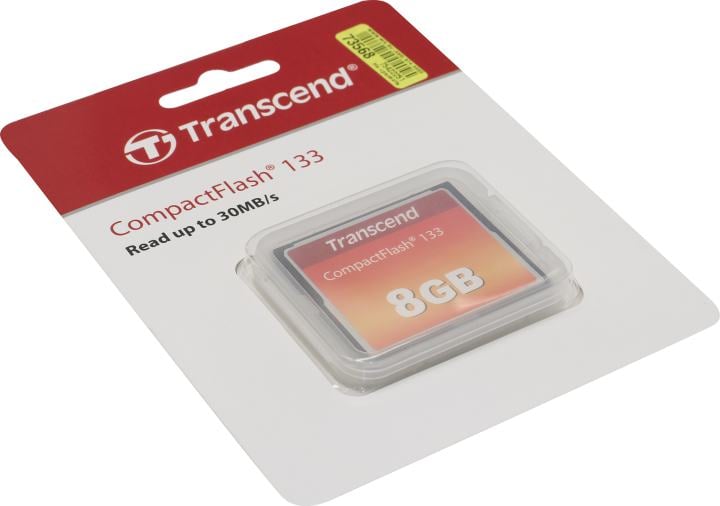 Transcend (TS8GCF133)  CompactFlash  Card 8Gb  133x