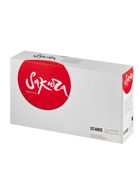 SACLTK407S Картридж SAKURA CLTK407S для Samsung CLP-320/325,  CLX-3185,  черный,  1500 к.
