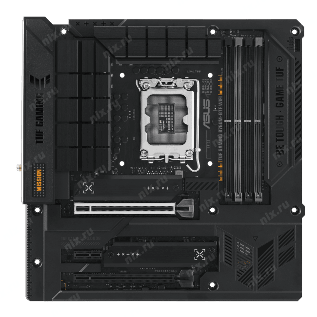 ASUS TUF GAMING B760M-BTF WIFI (RTL) LGA1700 <B760> 2xPCI-E HDMI+DP 2.5GbLAN+WiFi+BT  SATA MicroATX 4DDR5