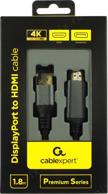 Cablexpert <CC-DP-HDMI-4K-6> Кабель-переходник DisplayPort (M) ->  HDMI (M) 1.8м