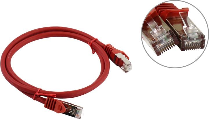 Патч-корд ACD ACD-LPS6AZ-10C, Cat6a SSTP, 1м, вишневый