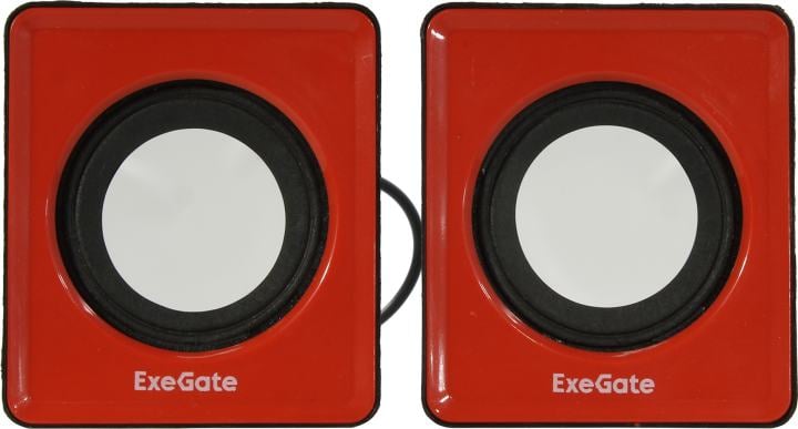 Exegate EX289920RUS Акустическая система 2.0 ExeGate Disco 140 Red (питание USB, 2х3Вт (6Вт RMS), 100-20000Гц, красный)