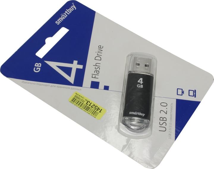 Флешка USB Smartbuy SB4GBVC-K, 4 ГБ, USB 2.0