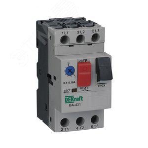 DEKraft 21225DEK Автоматический выключатель для защиты двигателя трехполюсной 1,0-1,6A  100кА  ВА-431