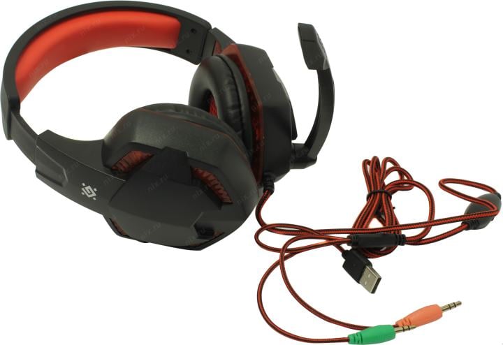 Наушники с микрофоном Defender Warhead G-370 (шнур 2м,  с  регулятором  громкости) <64037>