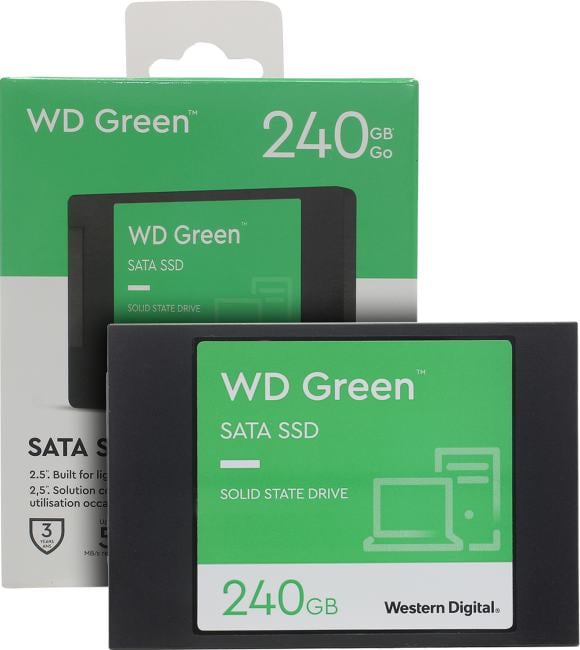 SSD Western Digital WDS240G3G0A, 240ГБ, 2.5", SATA, TLC