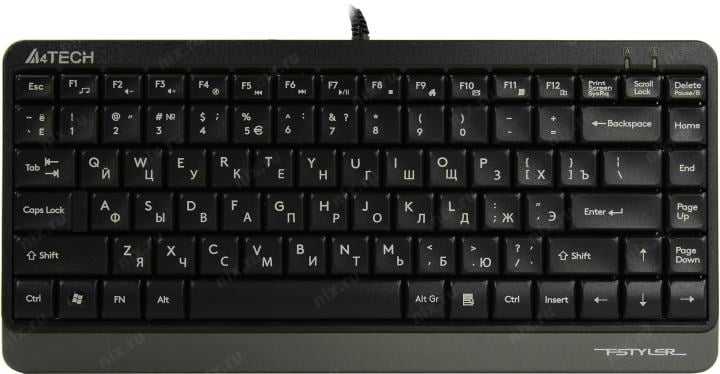 Клавиатура A4Tech Fstyler FK11  Grey <USB> 86КЛ