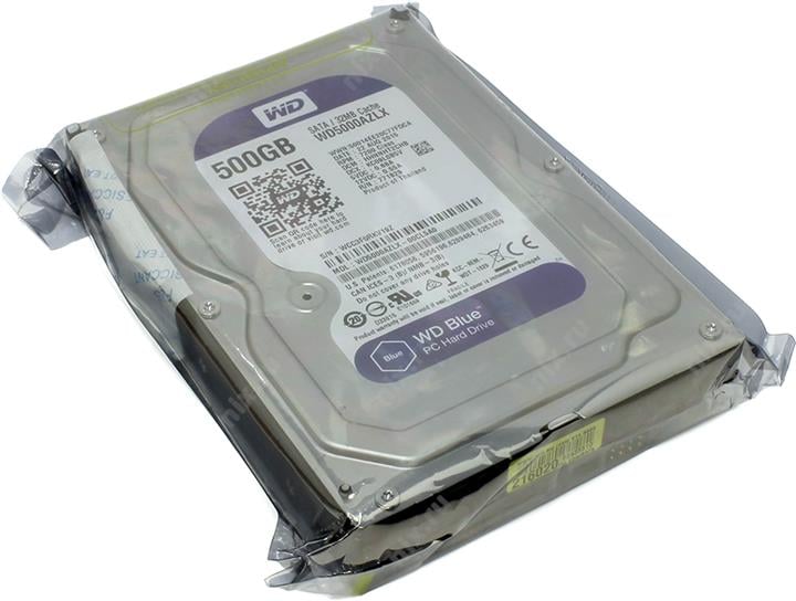 HDD 500 Gb SATA 6Gb/s Western Digital Blue <WD5000AZLX> 3.5"  7200rpm  32Mb